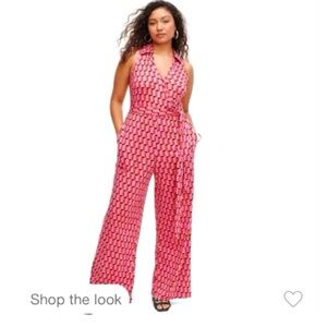 Diane Von Furstenberg for Target Pink Modern Geo Jumpsuit